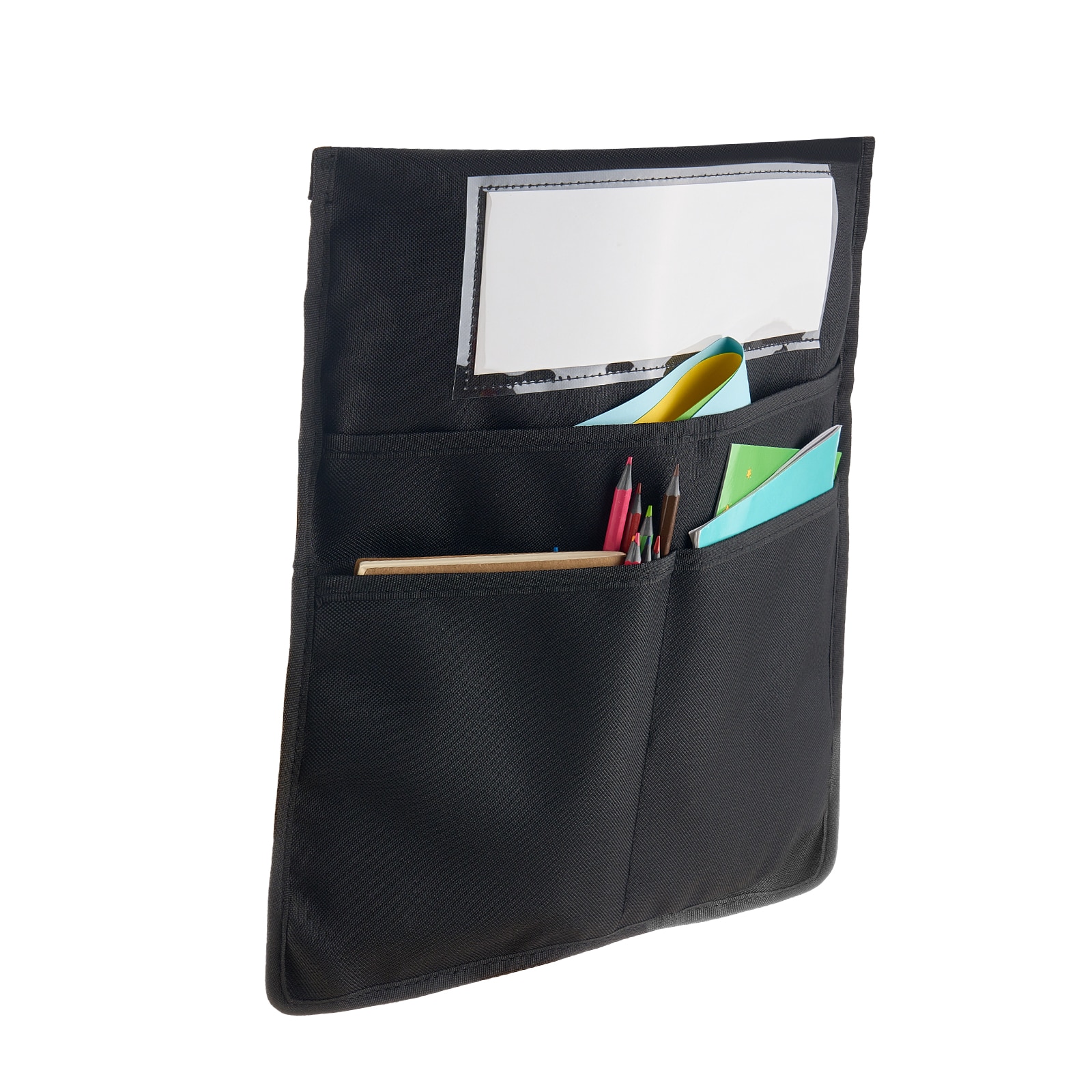 Black Classroom Seat Pockets With Name Tags For Organising Sets_voghion.com